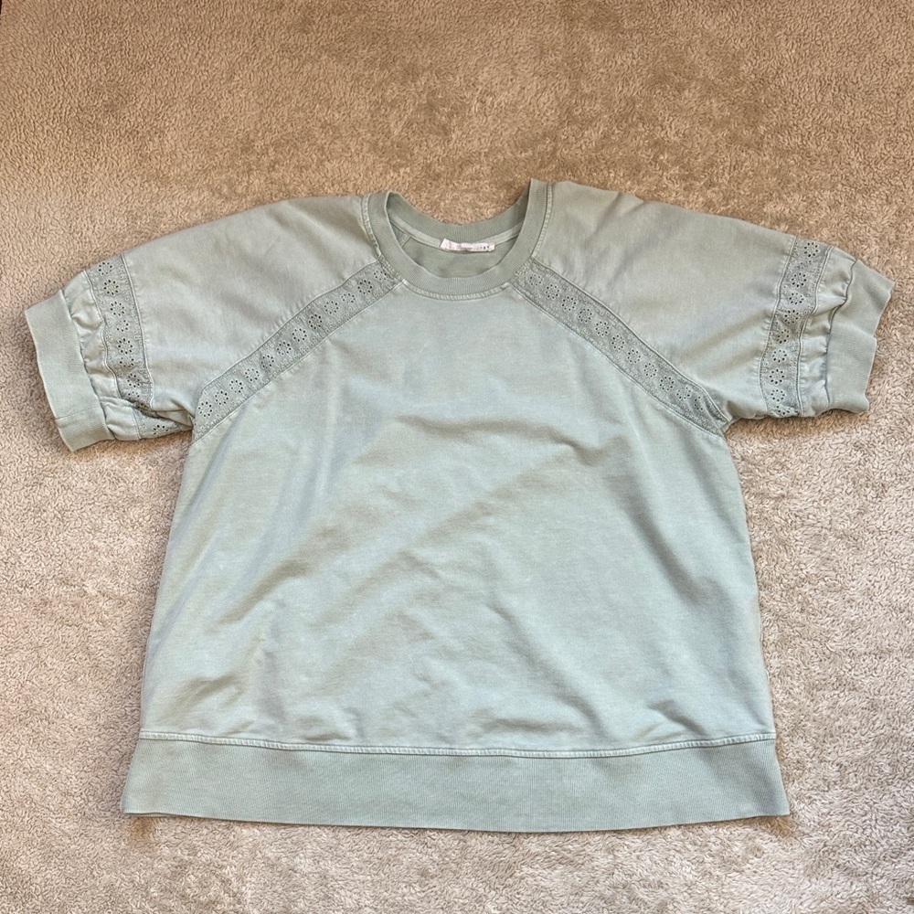 Green Short Sleeve Top